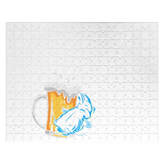 Catfish & Beer That's why I'm here Noodler Waller Jigsaw Puzzles