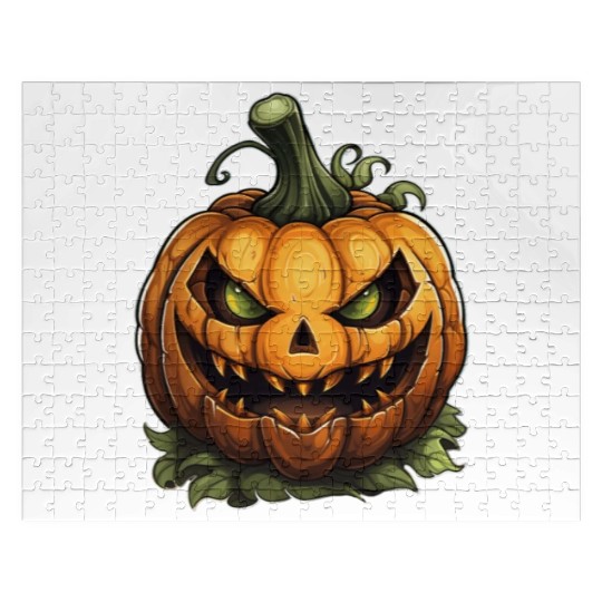 Scary Pumpkin Face I Spooky Halloween Jigsaw Puzzles