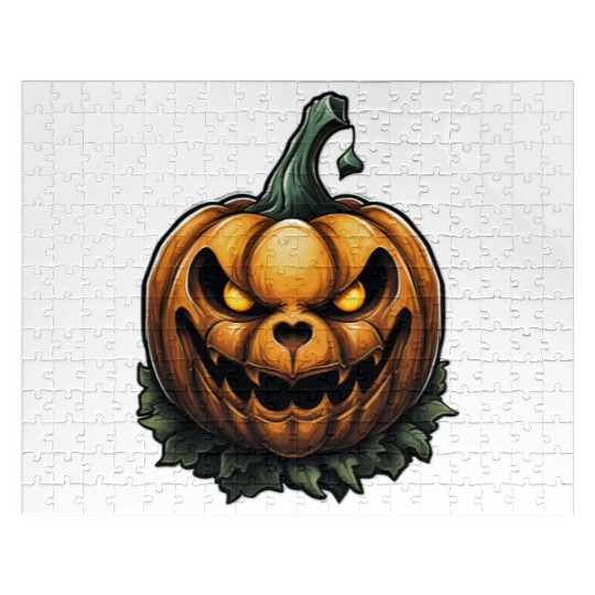 Scary Pumpkin Face I Spooky Halloween Jigsaw Puzzles
