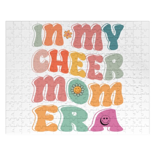 In My Cheer Mom Era Tie Dye Cheerleading Sport Mom Jigsaw Puzzles