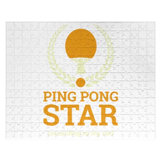 Ping Pong Star according to my cat Jigsaw Puzzles