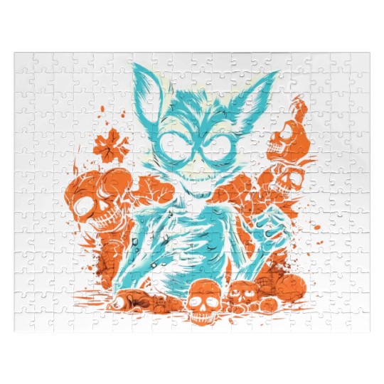 Halloween Fuchs Skeleton Jigsaw Puzzles