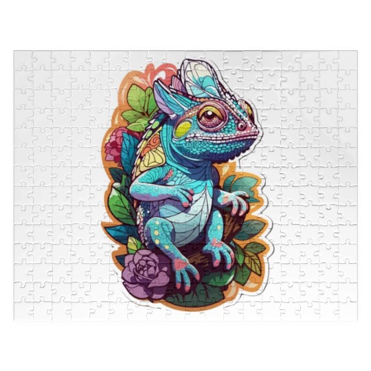 Chameleon kawaii Jigsaw Puzzles
