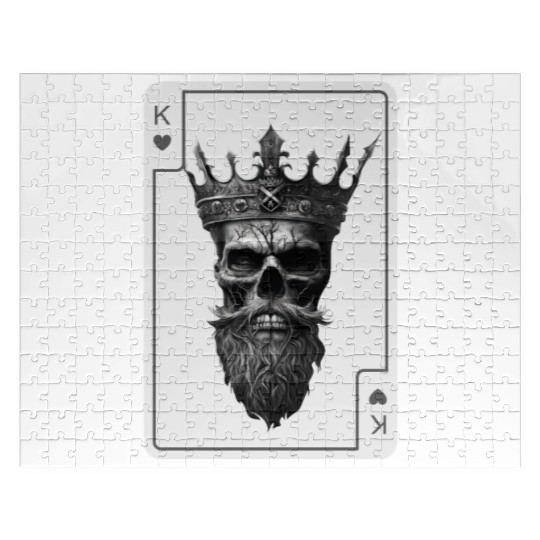 King of Hearts Creepy Card Game Poker Jigsaw Puzzles