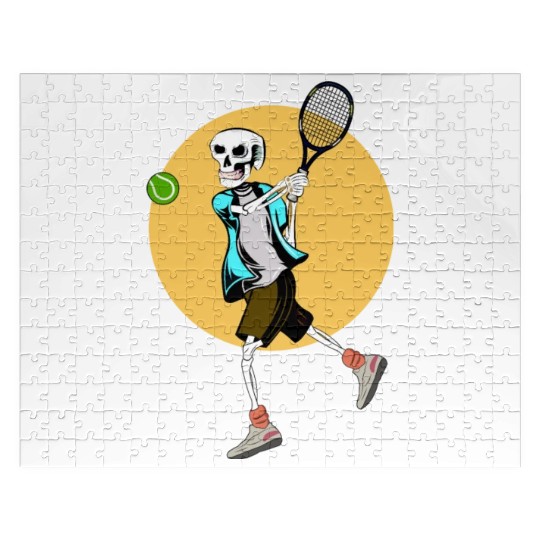 Skeleton Playing Tennis Jigsaw Puzzles