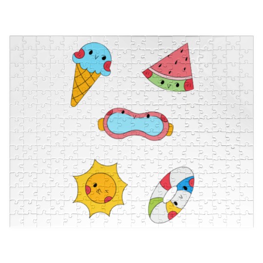 Cute Summer Pool Party Sticker Pack Jigsaw Puzzles