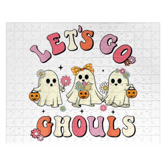 Let's Go Ghouls Halloween Ghost Jigsaw Puzzles