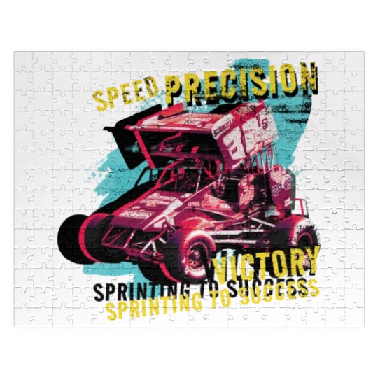 Sprint Car Mom Dirt Track Racing Racing Race Day Jigsaw Puzzles