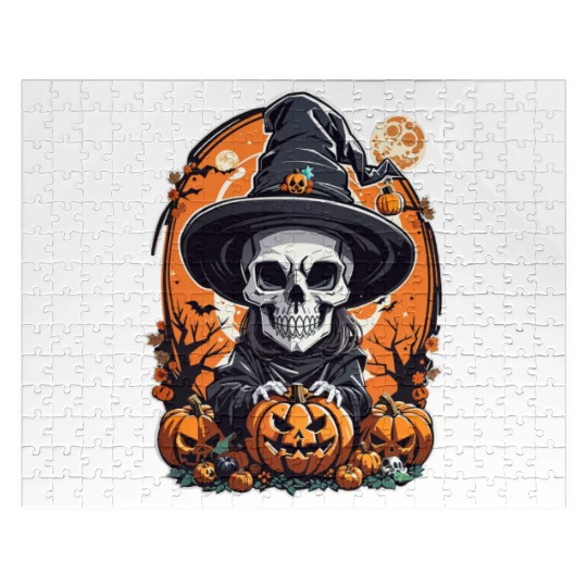 Happy Halloween Pumpkin Skull 52 Jigsaw Puzzles