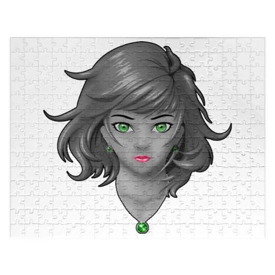 Anime girl with pretty jewelry Jigsaw Puzzles