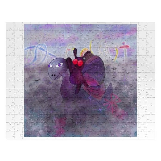 Mothman and Bessie the Lake Erie Monster's Vacay Jigsaw Puzzles