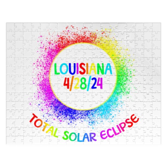 Total Solar Eclipse Louisiana 4/28/24 Kids Eclipse Jigsaw Puzzles
