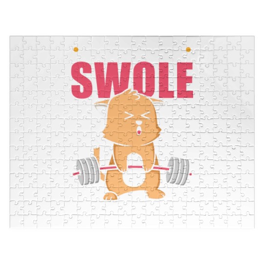I´m Kitten Swole Right Meow Cat Lover Gym Workout Jigsaw Puzzles