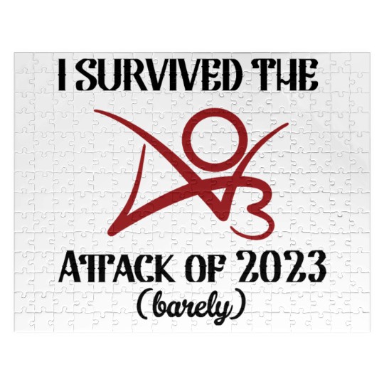 I Survived The AO3 Attack of 2023 barely Jigsaw Puzzles
