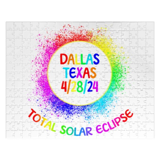 Total Solar Eclipse Dallas Texas 4/28/24 Kids Jigsaw Puzzles