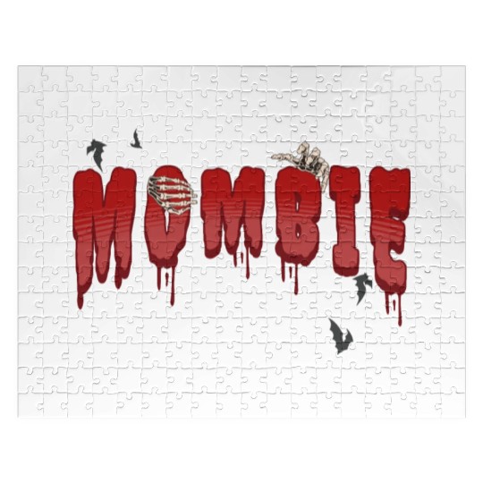 mombie; scary; blood; zombie; halloween; mom; Jigsaw Puzzles