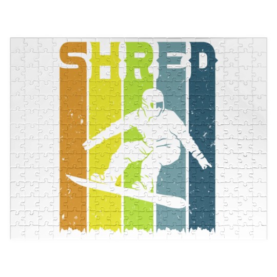 Snowboarder Freestyle SHRED Snowboarding Jigsaw Puzzles