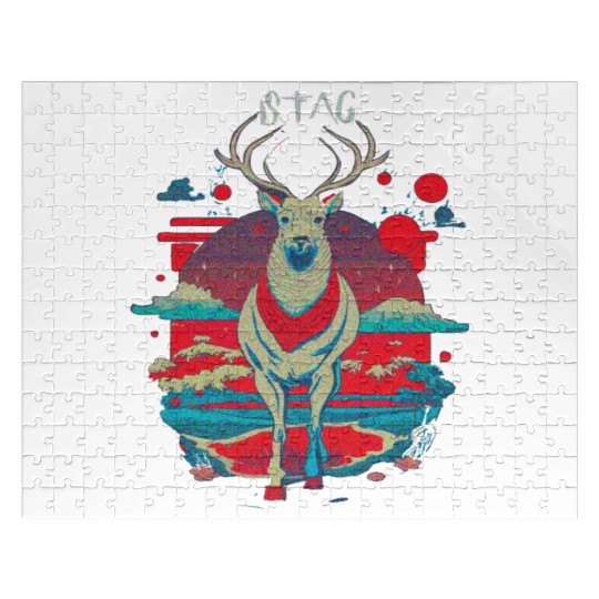 Stag Deer Hunting Wilderness Wildlife Outdoors Jigsaw Puzzles