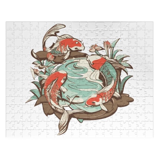 Tranquil Oasis: Koi Pond Serenity Jigsaw Puzzles