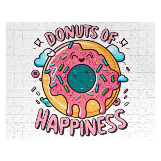 Sweet Happiness Donut Graphic Jigsaw Puzzles