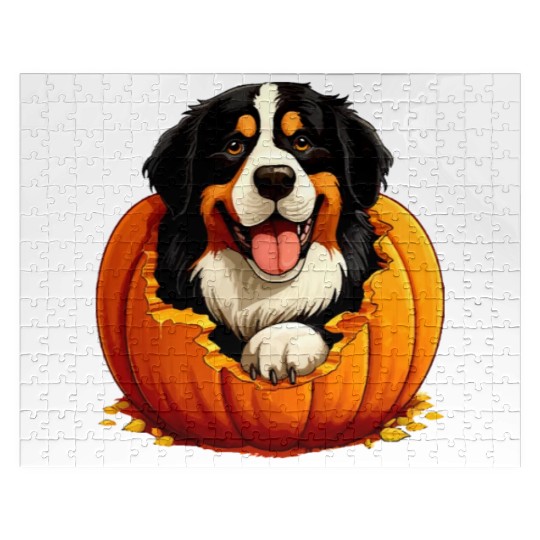 Halloween Bernese Mountain Dog Jigsaw Puzzles