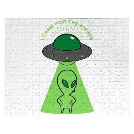 Alien I came for the kisses Jigsaw Puzzles