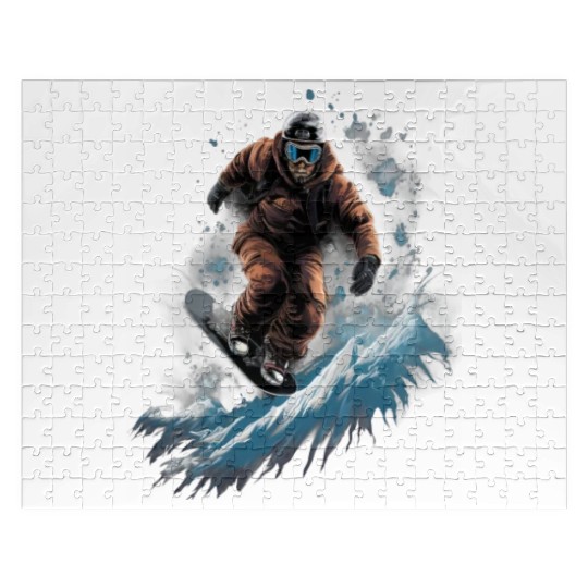 Snowboarding Freestyle Snowboarder Snowboard Jigsaw Puzzles
