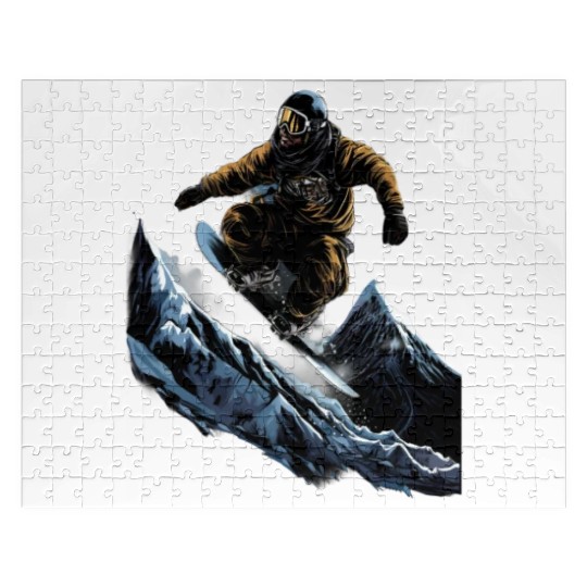 Snowboarding Freestyle Snowboarder Snowboard Jigsaw Puzzles