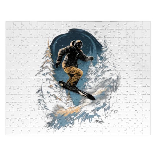 Snowboarding Freestyle Snowboarder Snowboard Jigsaw Puzzles