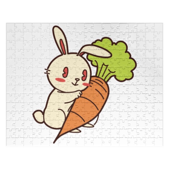 Rabbit And Carrot Jigsaw Puzzles