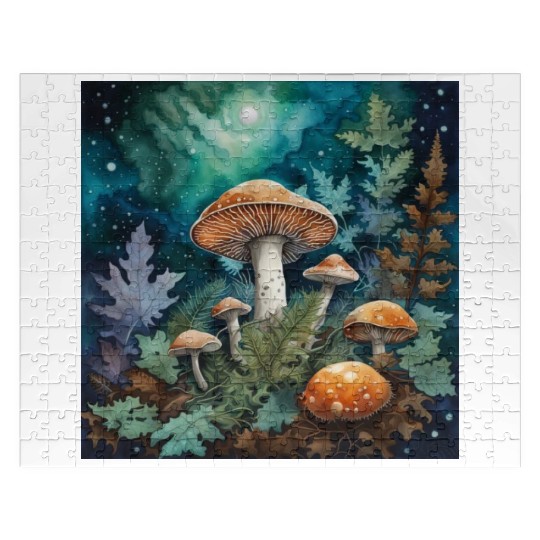 Full Moon Mushroom Nature Jigsaw Puzzles