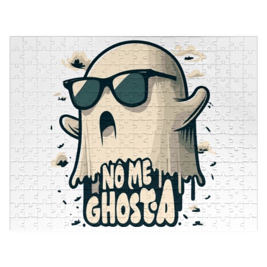 No Me Ghosta Funny Mexican pun Halloween Ghost men Jigsaw Puzzles