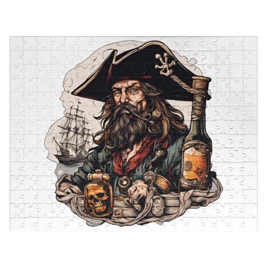 Drunk Pirate / Ahoi / Anchor / Rum / Ship / Boat Jigsaw Puzzles