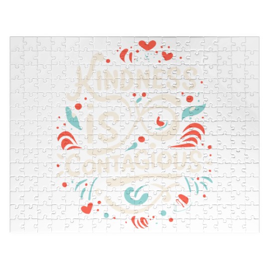 Kindness is contagious Funny Love Positivity Quote Jigsaw Puzzles