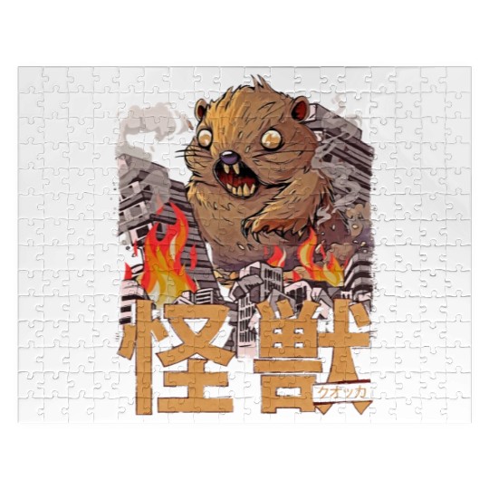 Kaiju Quokka Japanese Anime Monster Jigsaw Puzzles