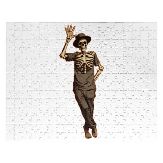 Halloween Skeleton Waving with Hand Jigsaw Puzzles