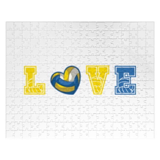 Heart Volleyball I Love Volleyball Jigsaw Puzzles