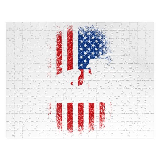 Usa American flag 4th of july patriotic disc golf Jigsaw Puzzles
