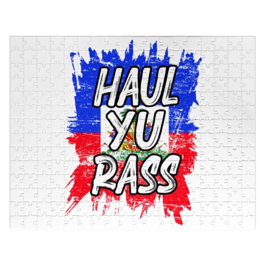 Haul Yu Rass Afro Pride Kriol Haiti Flag Jigsaw Puzzles