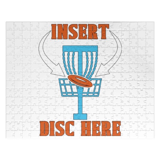 Disc Golf Insert Disc Here Ultimate Frisbee Golfer Jigsaw Puzzles