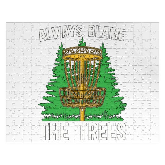 Disc Golf Always Blame The Trees Ultimate Frisbee Jigsaw Puzzles