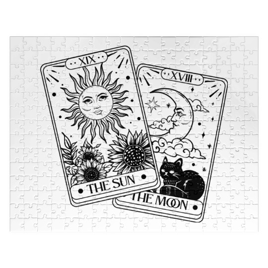"Tarot Cards: Sun and Moon" Jigsaw Puzzles