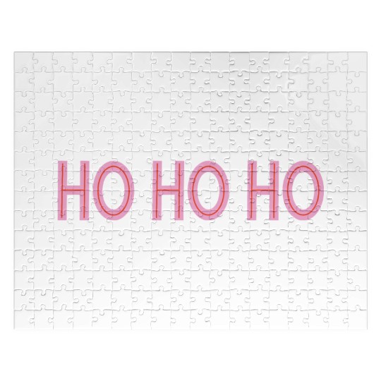 Ho Ho Ho Pink Christmas Jigsaw Puzzles