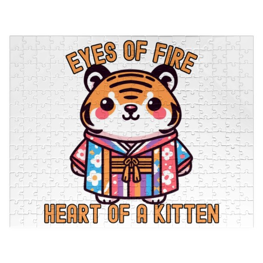 Bengal tiger in Kimono Jigsaw Puzzles