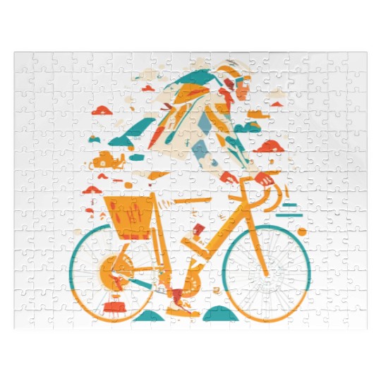 All Seasons Cyclist Gift Jigsaw Puzzles