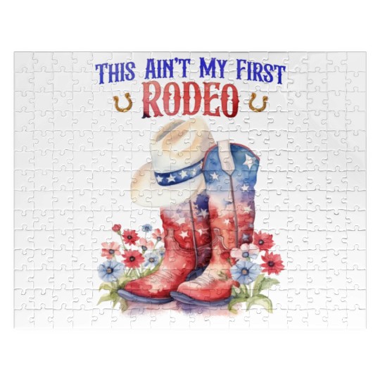 This Ain't My First Rodeo Women Rodeo Cowboy Jigsaw Puzzles