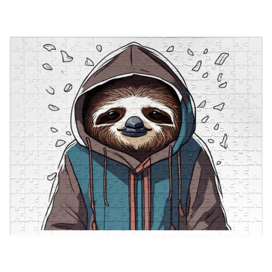 Tired Sloth wears Jigsaw Puzzles