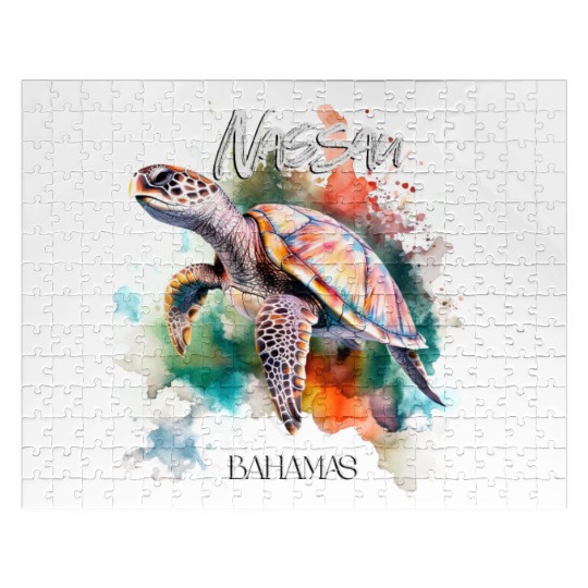 Bahamas Seat Turtle Bahamian Flag Beach Great Shar Jigsaw Puzzles