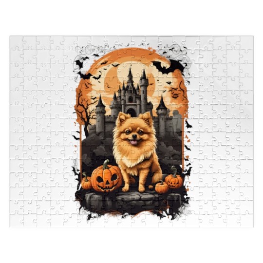 Pomeranian Boo-tiful Halloween Delight Jigsaw Puzzles