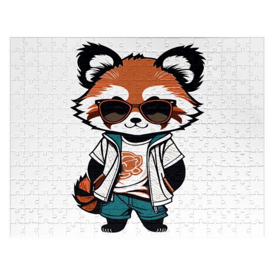 Red Panda Cub With Glasses Jigsaw Puzzles